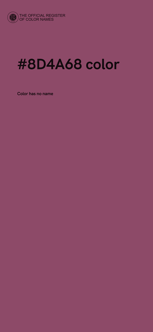 #8D4A68 color image