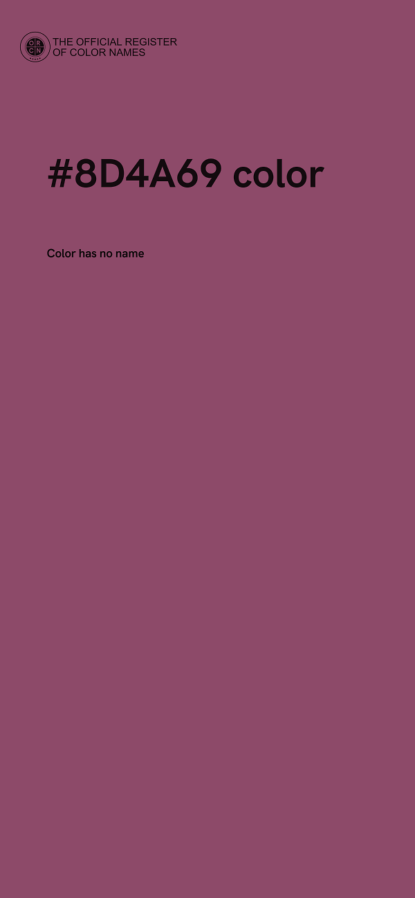 #8D4A69 color image
