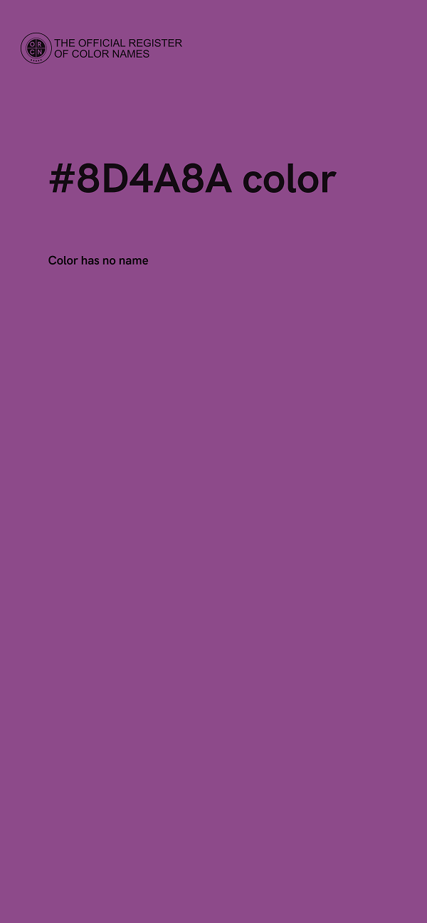 #8D4A8A color image