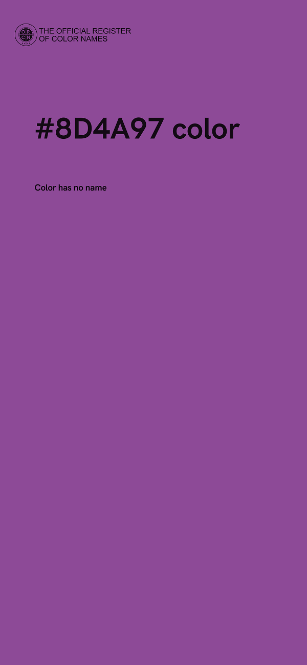 #8D4A97 color image