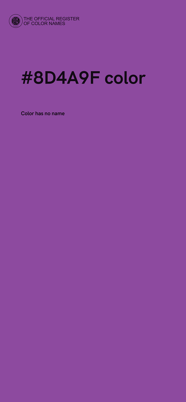 #8D4A9F color image