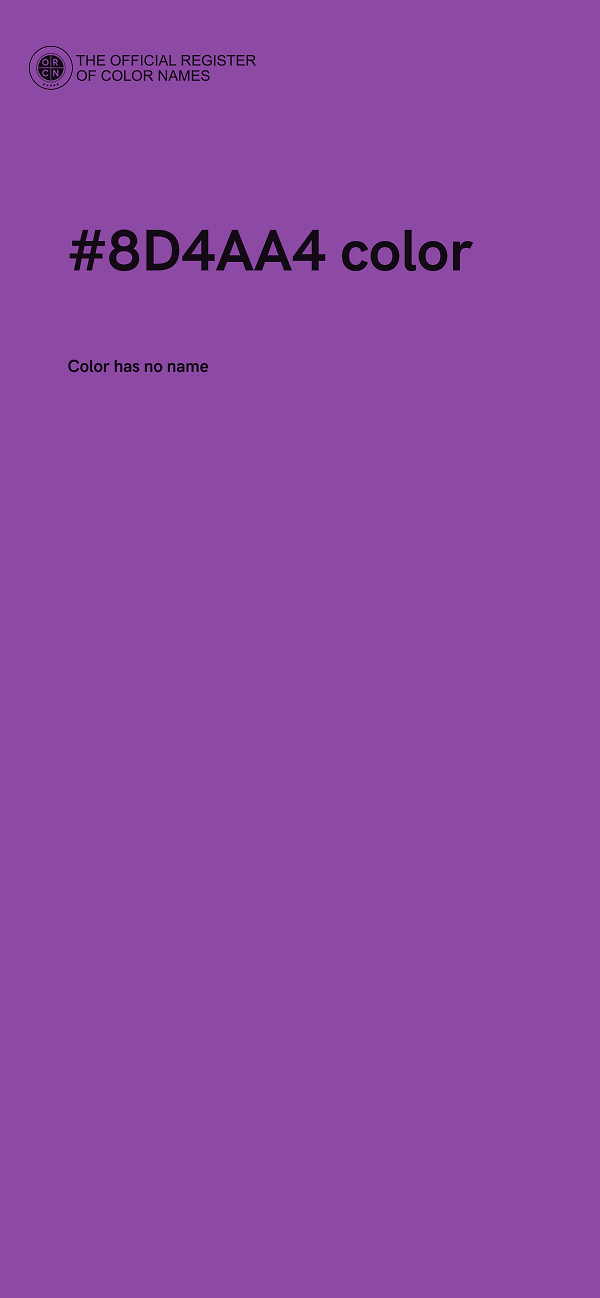 #8D4AA4 color image
