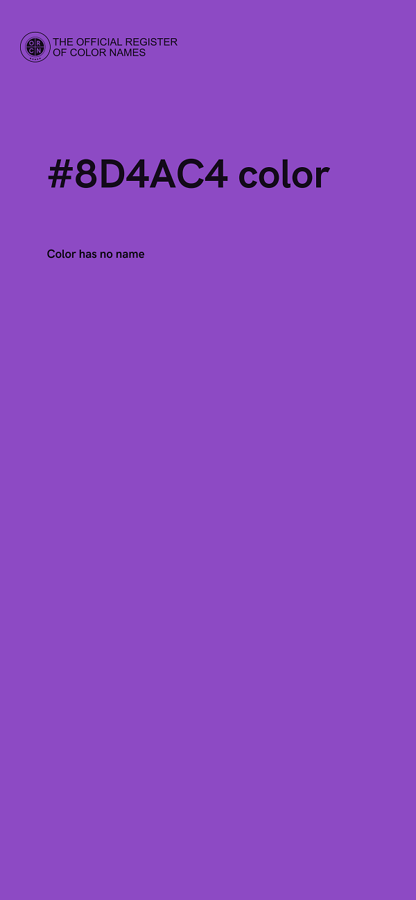 #8D4AC4 color image