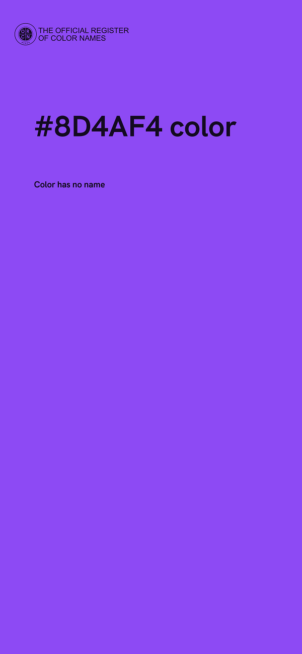 #8D4AF4 color image