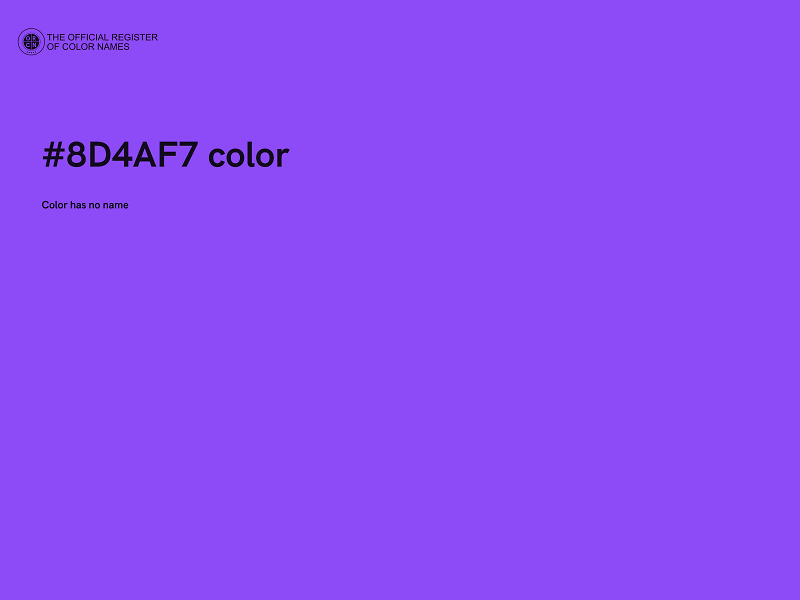 #8D4AF7 color image