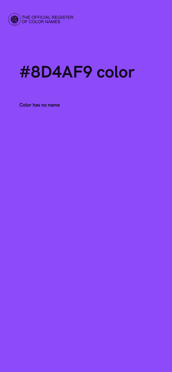 #8D4AF9 color image