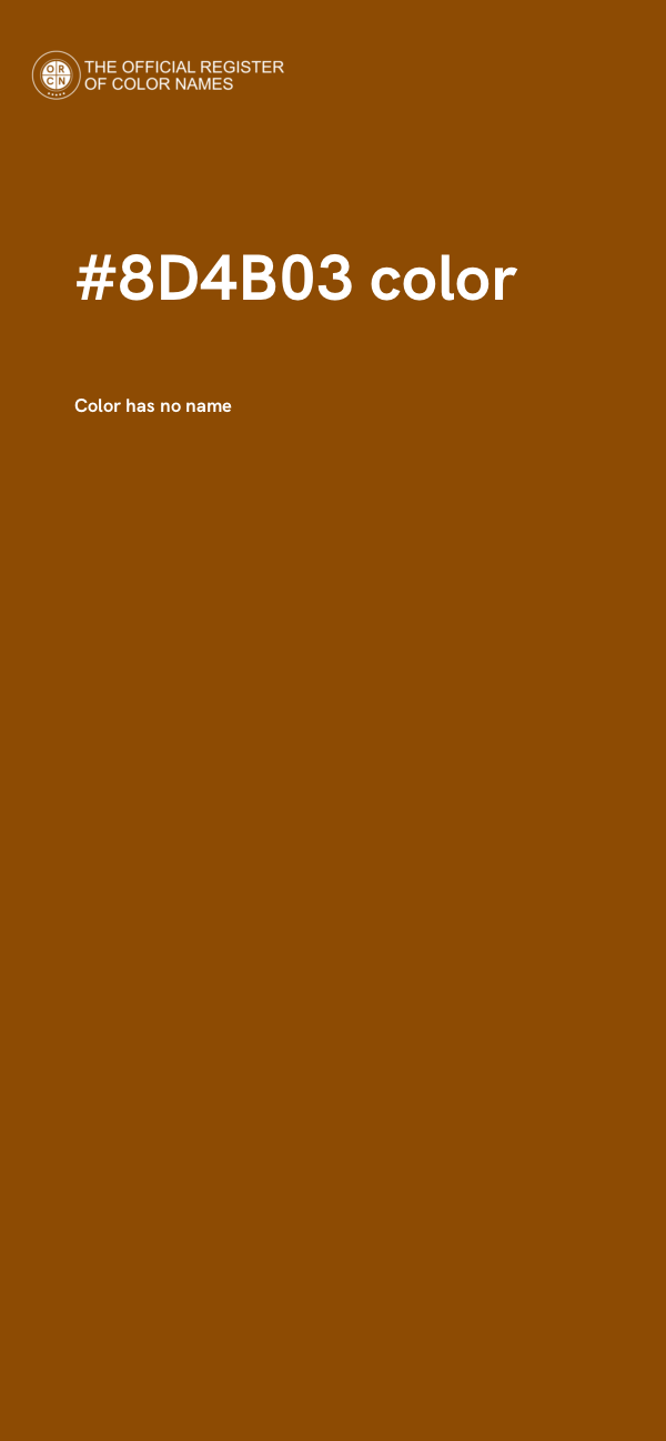 #8D4B03 color image