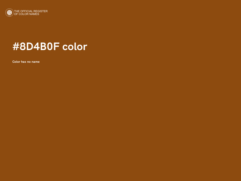 #8D4B0F color image