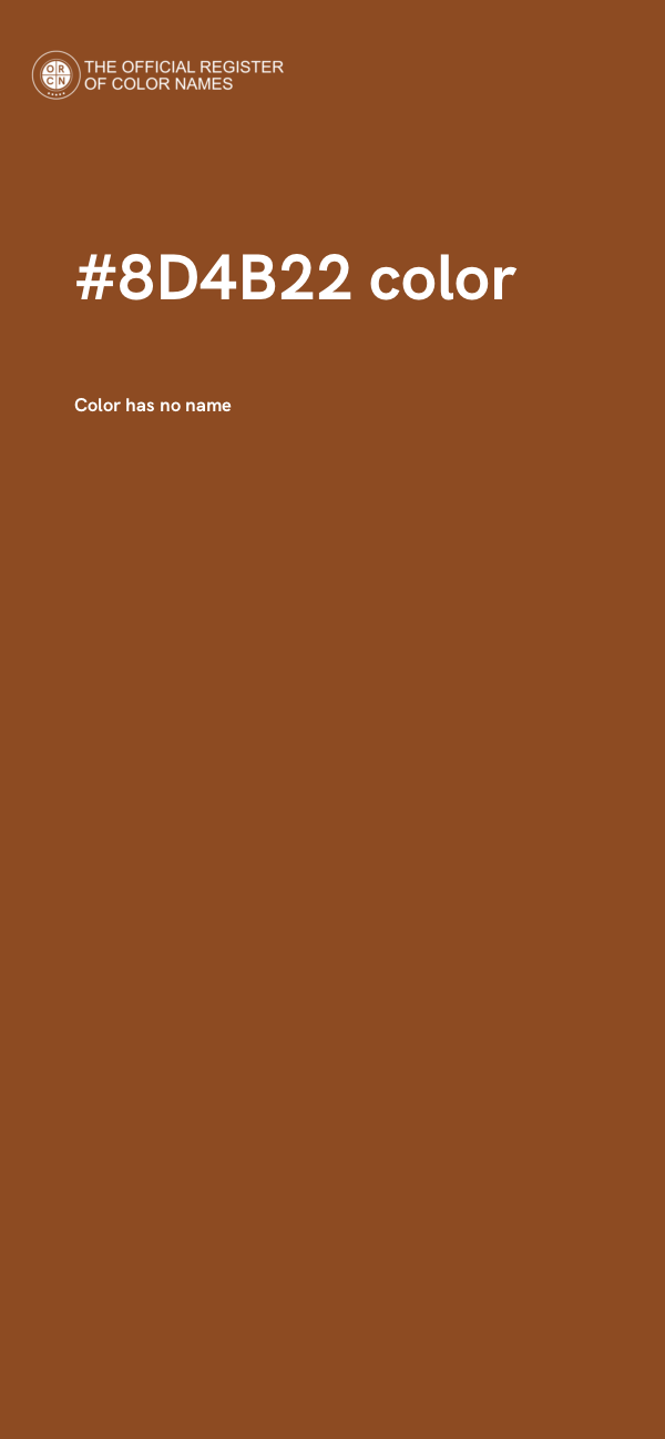 #8D4B22 color image