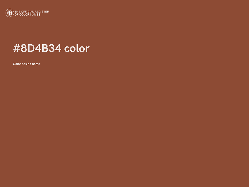 #8D4B34 color image