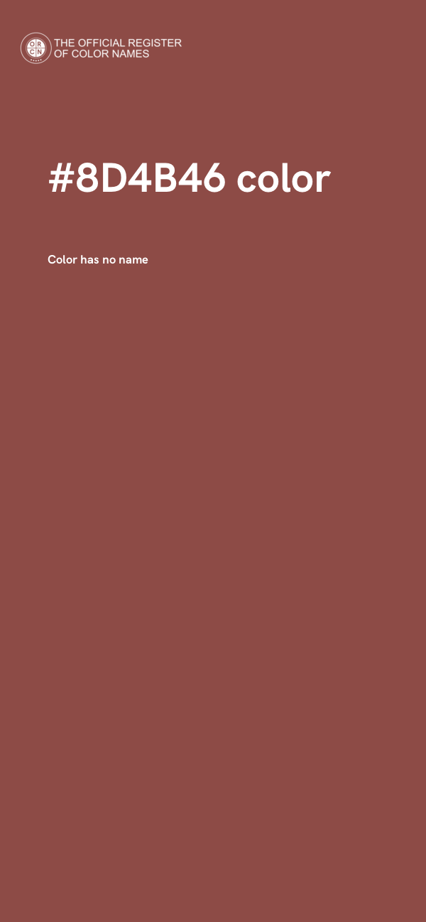 #8D4B46 color image