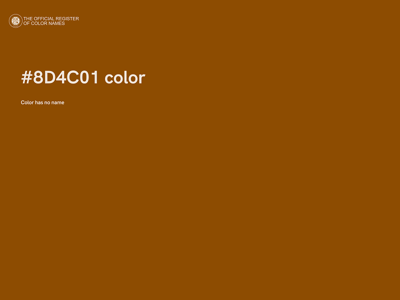 #8D4C01 color image