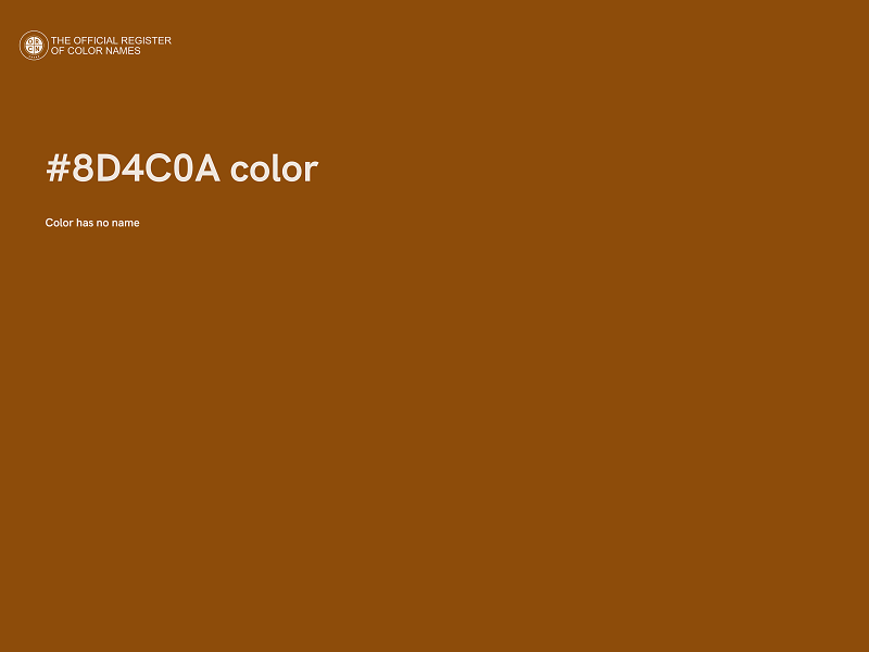 #8D4C0A color image