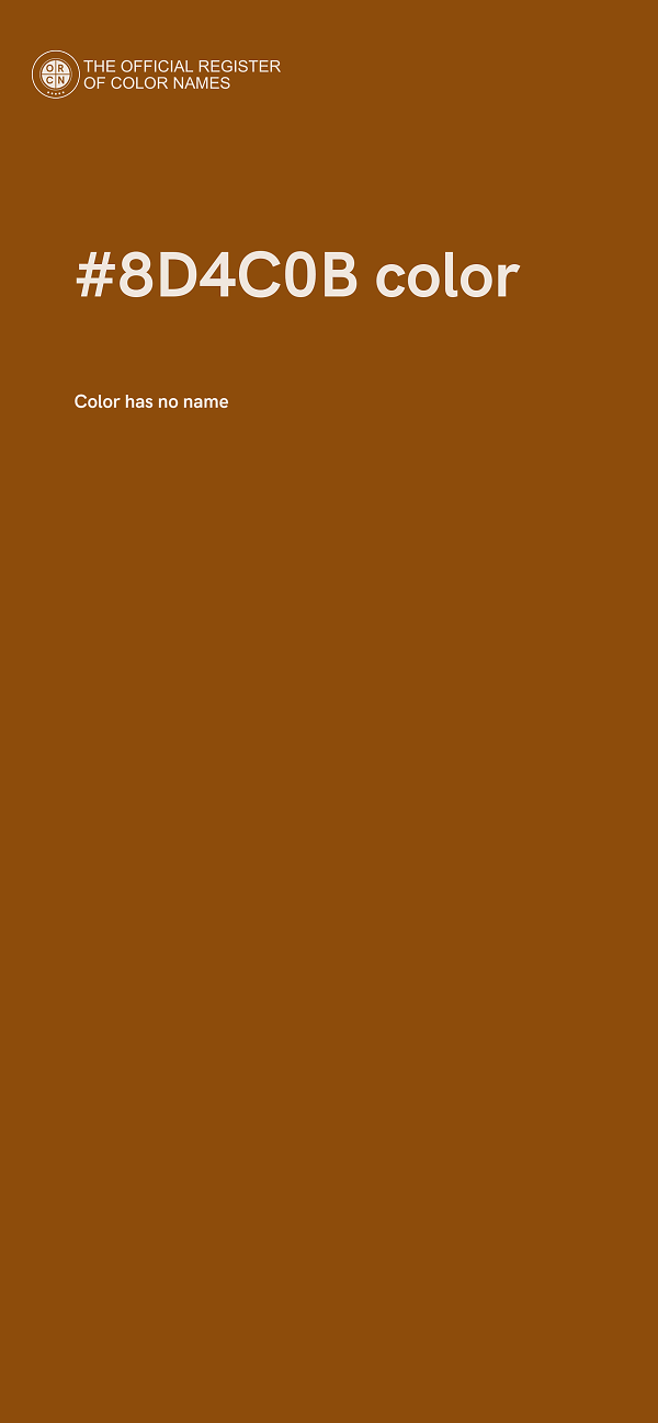 #8D4C0B color image