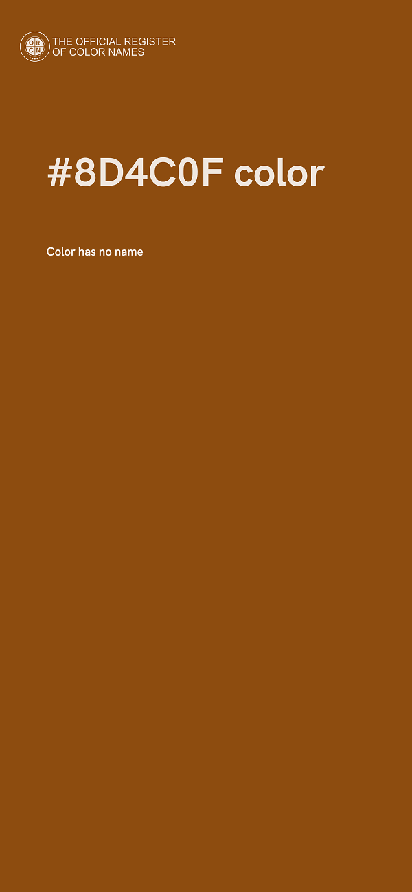 #8D4C0F color image