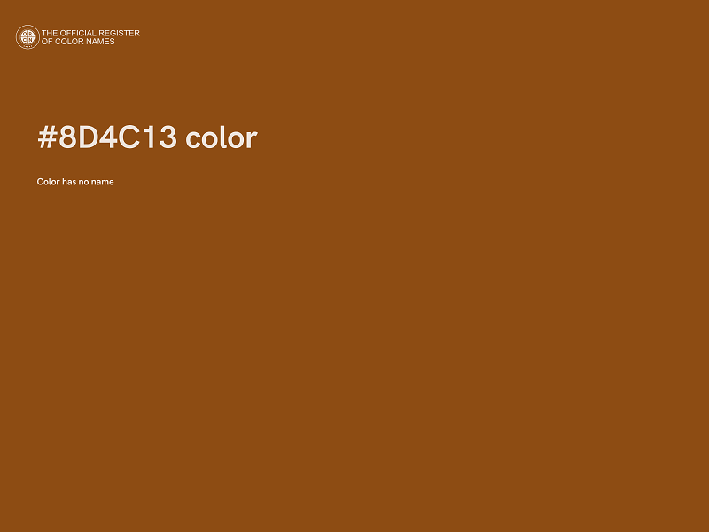 #8D4C13 color image