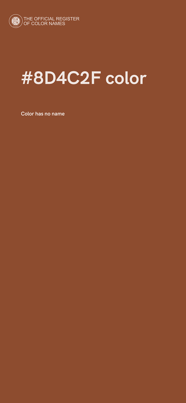 #8D4C2F color image