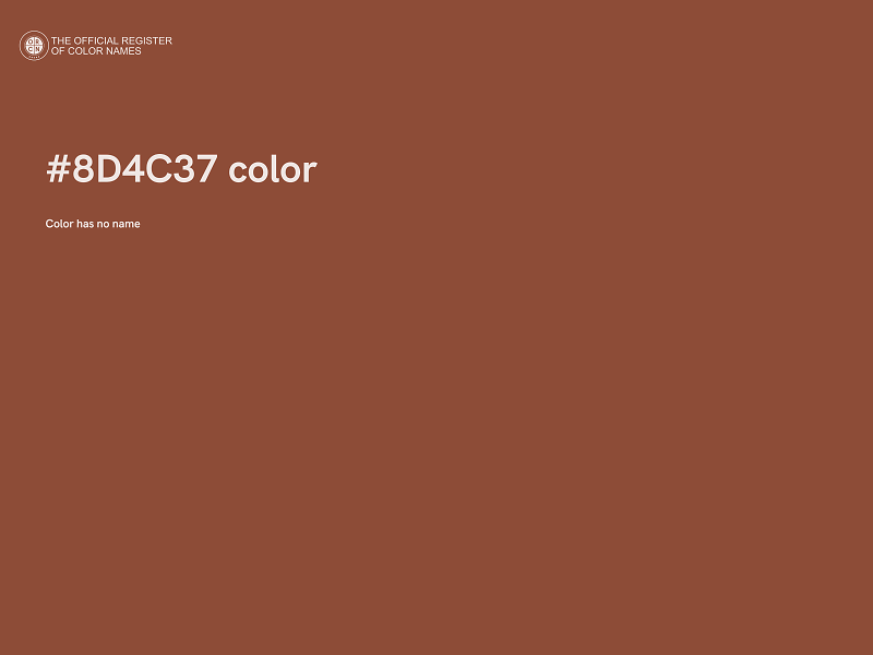 #8D4C37 color image