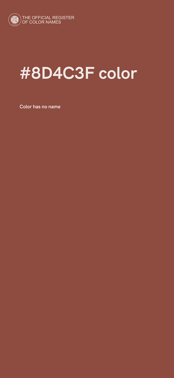 #8D4C3F color image