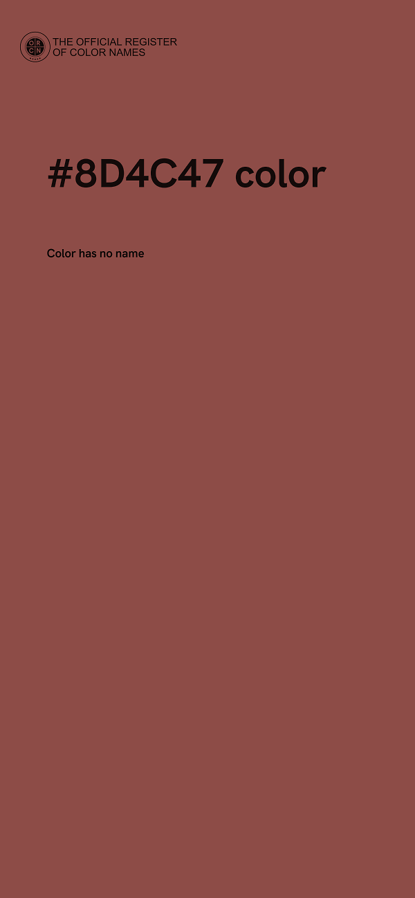 #8D4C47 color image