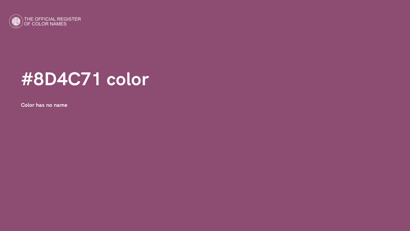 #8D4C71 color image