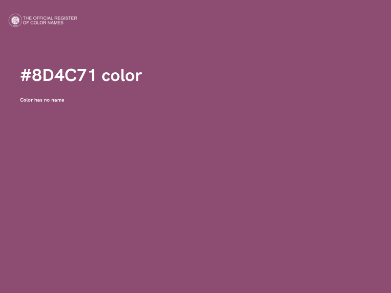 #8D4C71 color image
