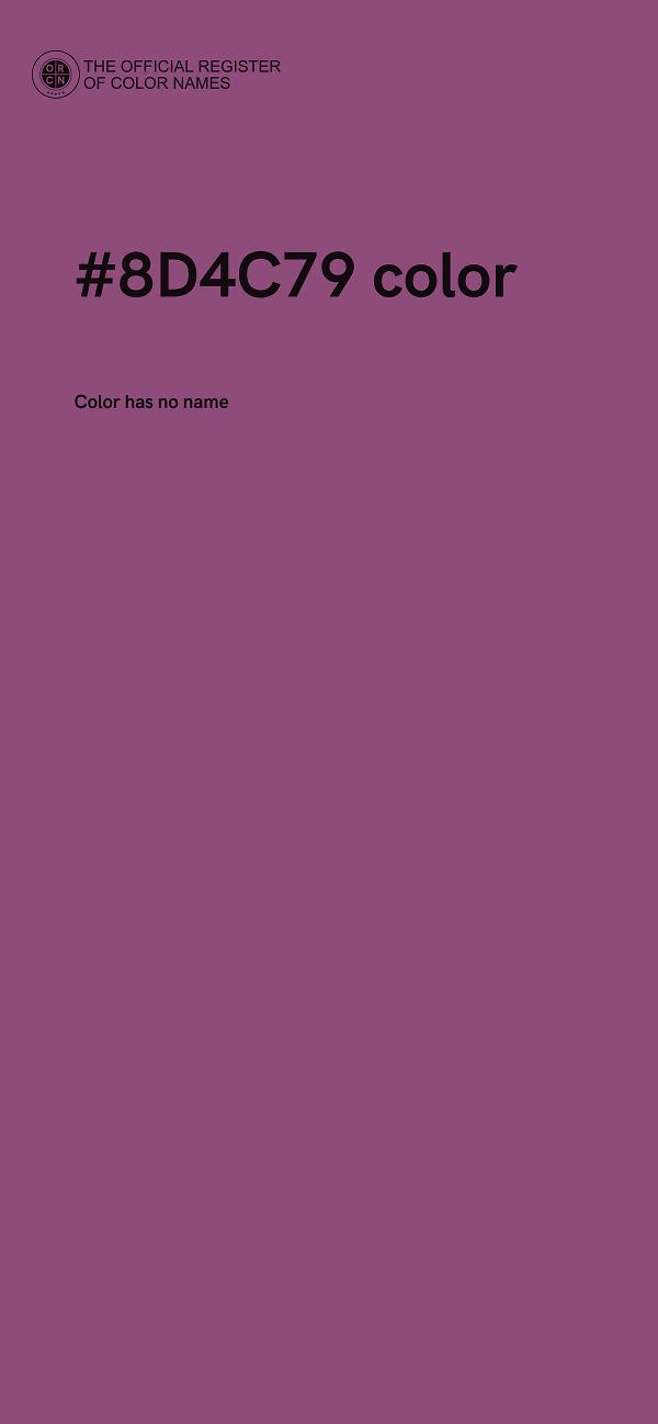 #8D4C79 color image