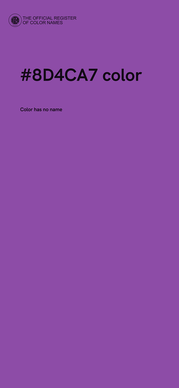 #8D4CA7 color image