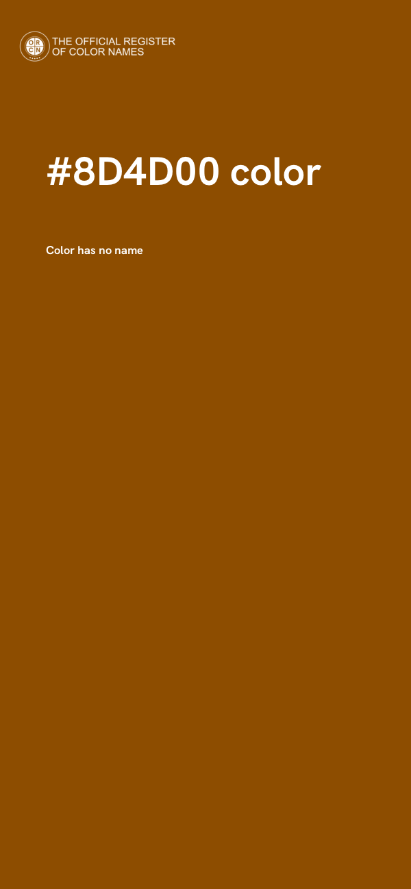 #8D4D00 color image