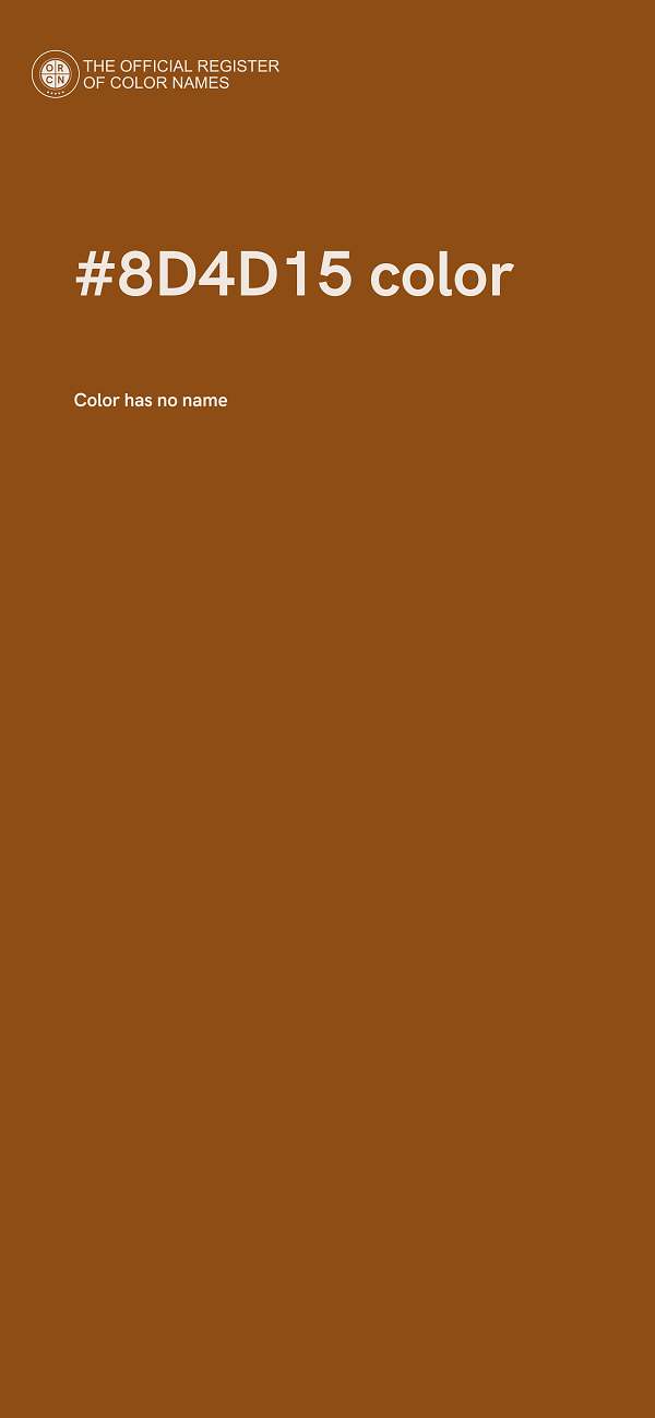 #8D4D15 color image