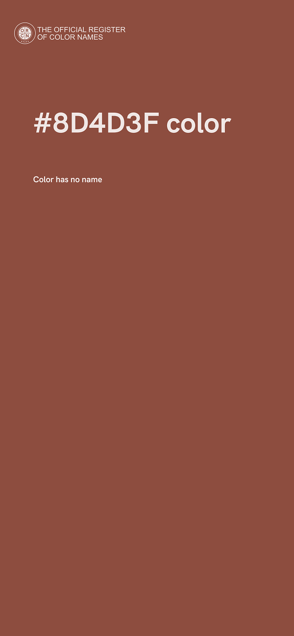 #8D4D3F color image