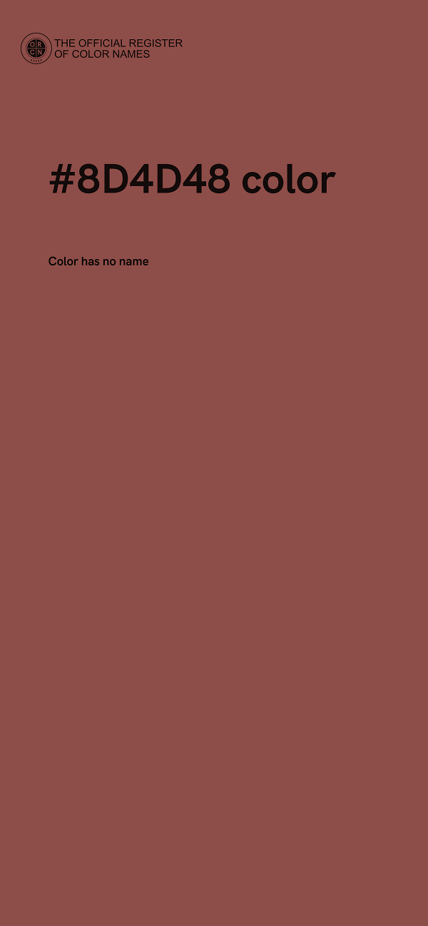 #8D4D48 color image
