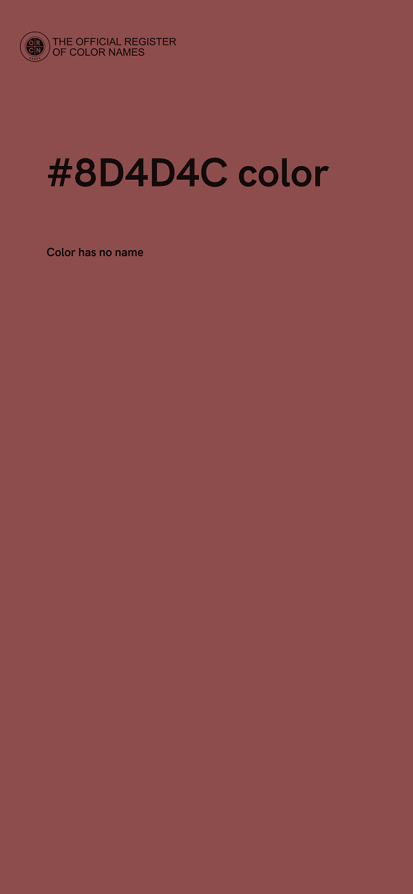 #8D4D4C color image
