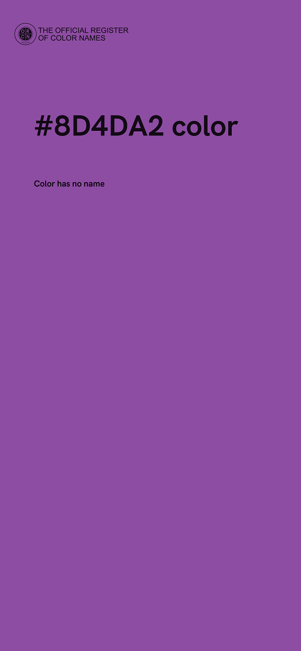 #8D4DA2 color image