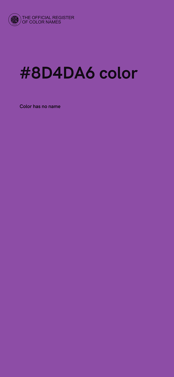 #8D4DA6 color image