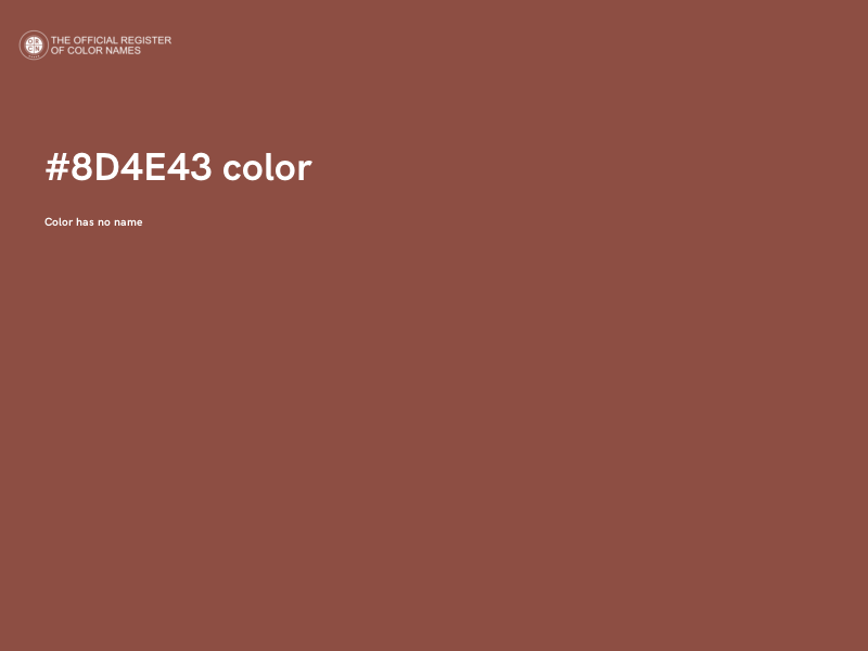 #8D4E43 color image