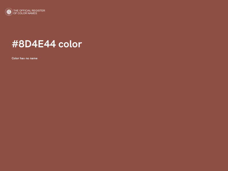 #8D4E44 color image