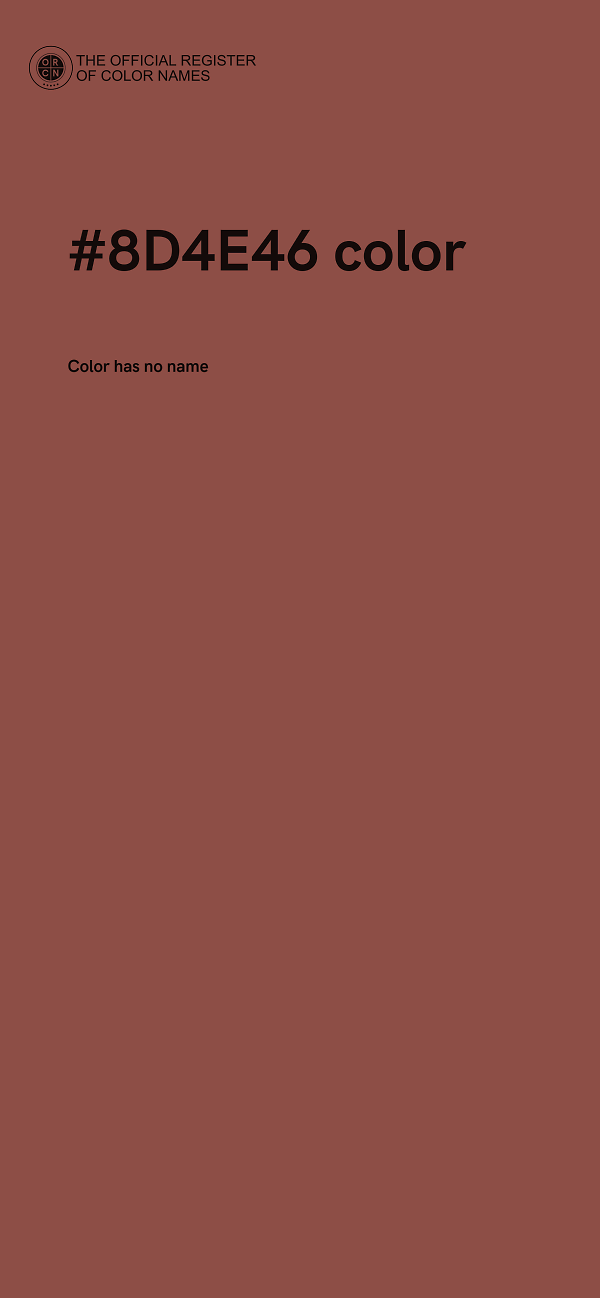 #8D4E46 color image
