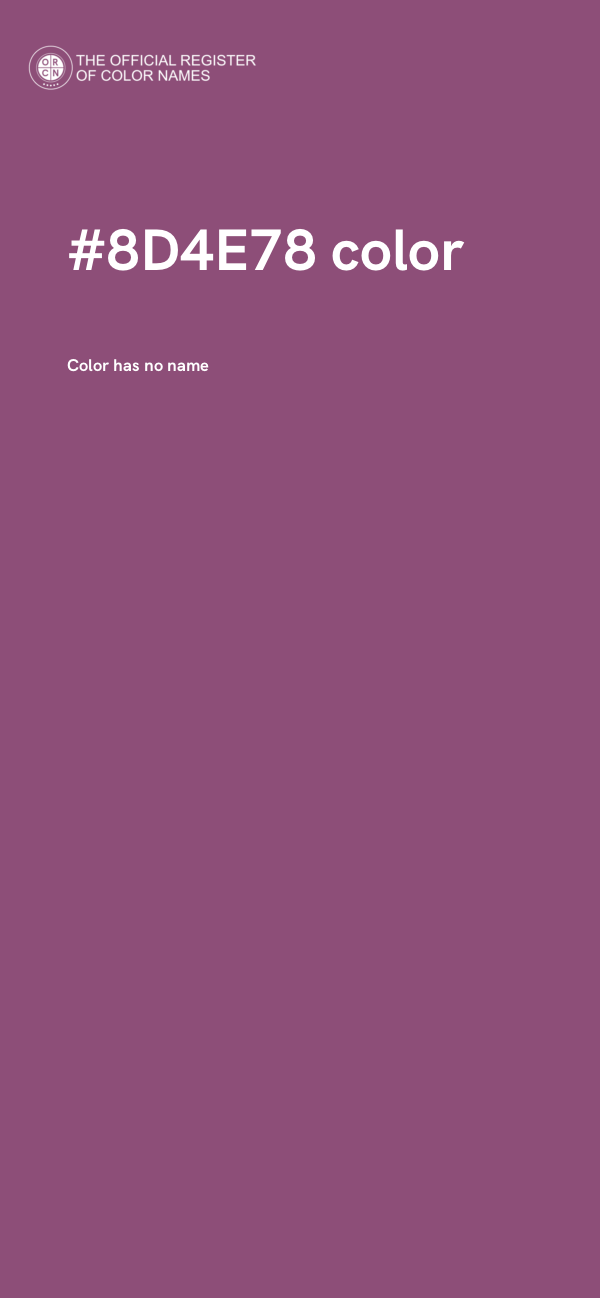 #8D4E78 color image