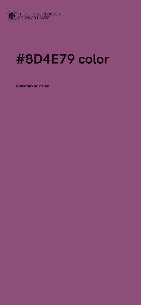 #8D4E79 color image