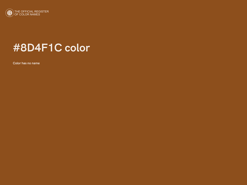 #8D4F1C color image