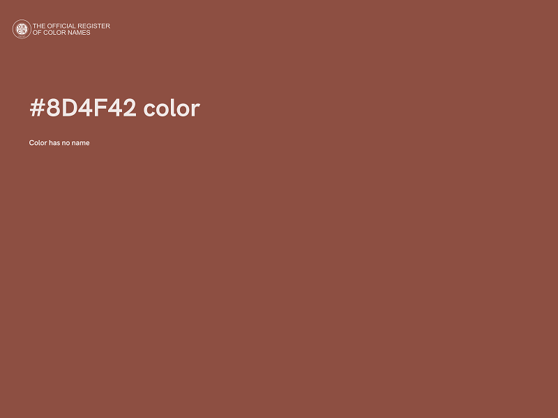 #8D4F42 color image