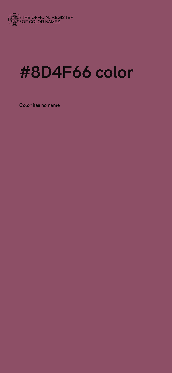 #8D4F66 color image