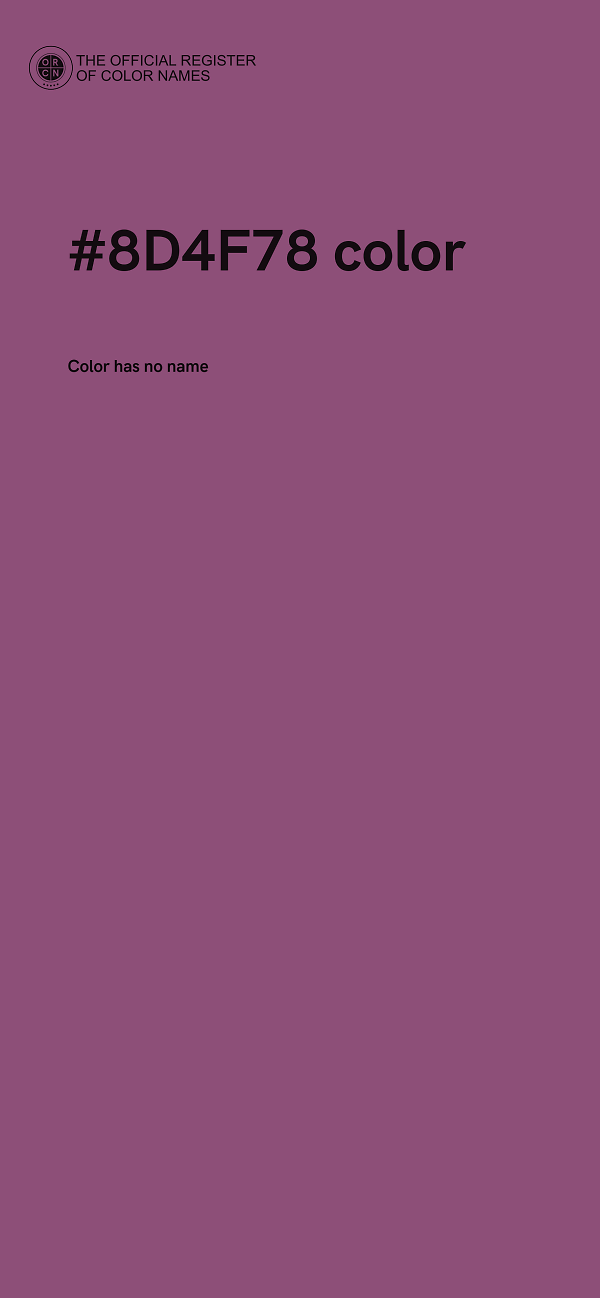 #8D4F78 color image