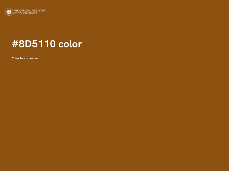 #8D5110 color image