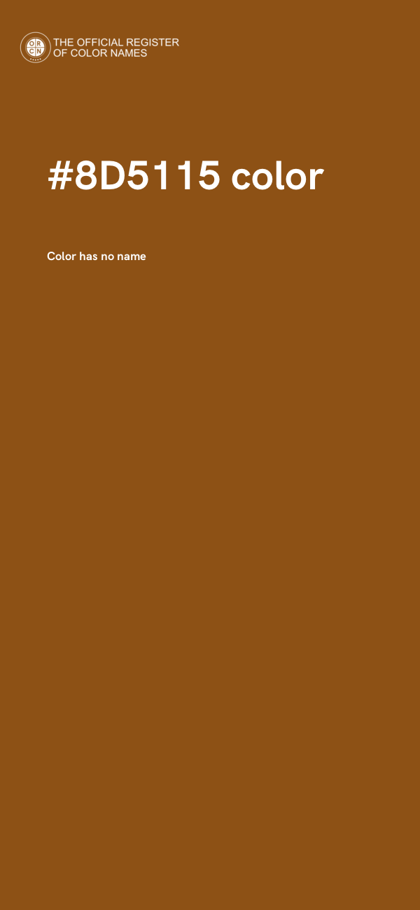 #8D5115 color image
