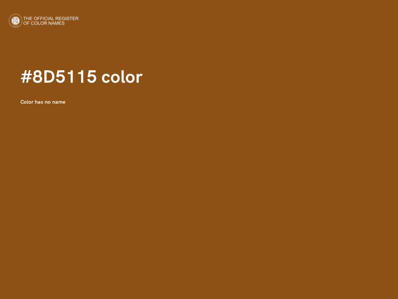 #8D5115 color image
