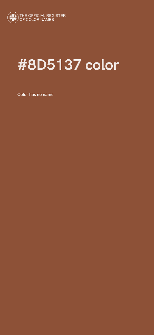 #8D5137 color image