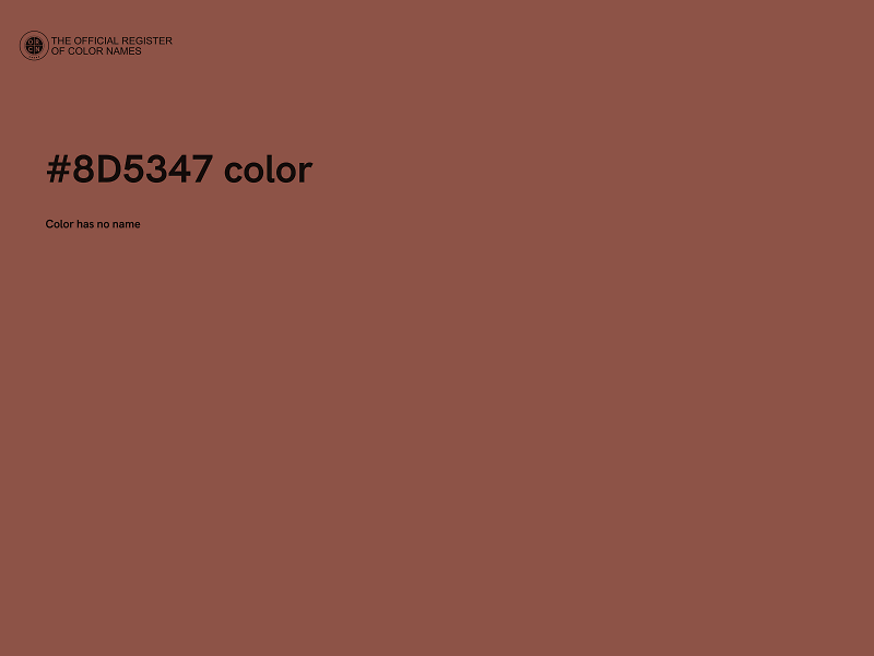 #8D5347 color image