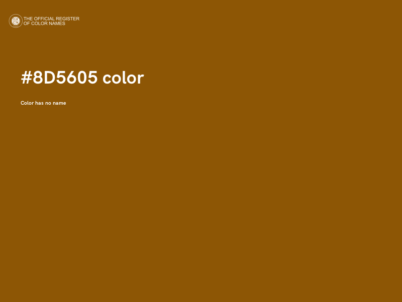 #8D5605 color image